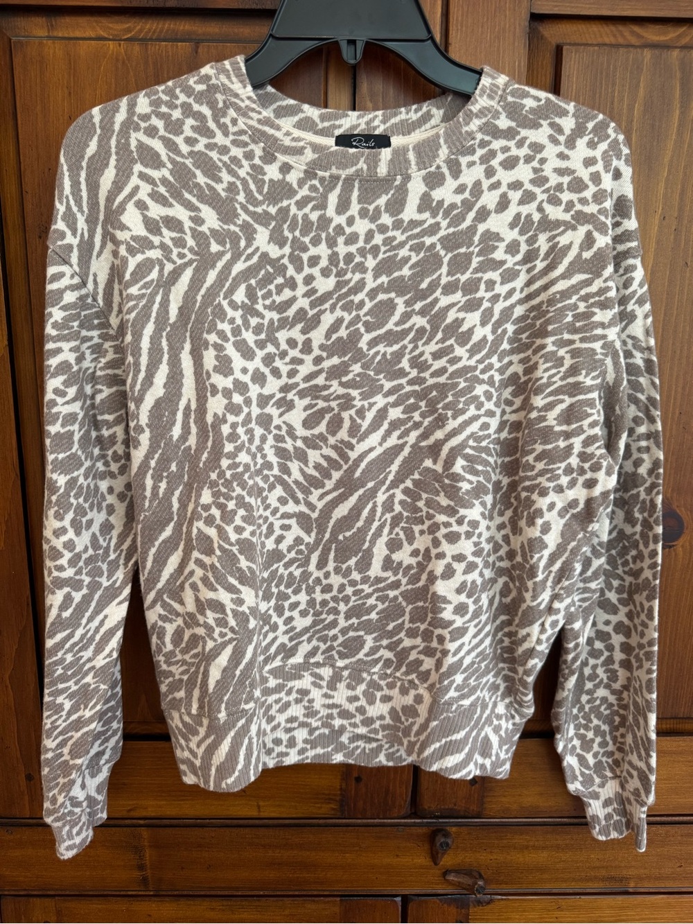Rails Size Small Ramona Crewneck Sweater & Oakland Joggers in Animal Print NWOT